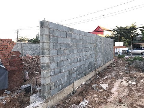 Kho Tư liệu Xây dựng - Các bước thi công tường rào gạch Block cho nhà xưởng