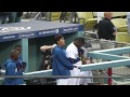 Puig and Ryu Back at Dodger Stadium 4-18-14 & Ryu Hi-Fiving Everyone