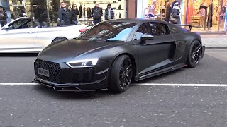 EXTREMELY*LOUD AUDI R8’s BEST-OF Compilation in London + Car meets 2021