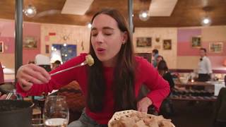 Eating Fondue in Zurich