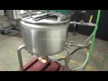 Video Scherping Systems / Tetra Pack, 25 gallon, 304 stainless steel jacketed kettle