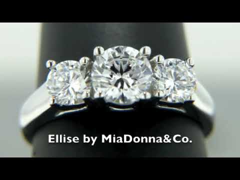 MiaDonna Engagement Rings Ellise Three Stone Engagement Ring