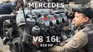 V8 16L. 810 Л/С. СБОРКА И ЗАПУСК ДВИГАТЕЛЯ. Капитальный ремонт Mercedes Actros