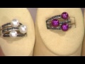 Honora Cultured Pearl and 0.30 ct tw Black Spinel Sterling Ring with Antonella Nester