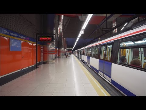 Spain, Madrid, Metro ride from Hospital 12 Octubre to San Fermin - Orcasur