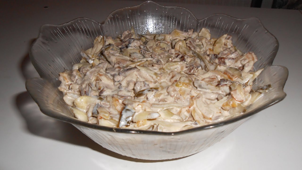 Салат из куриной печени с соленым огурцом и морковью рецепт пошаговый Салат из куриной печени с соленым огурцом и морковью рецепт пошаговый