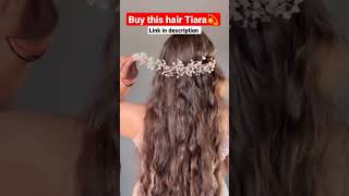 Hair band tiara Hairstyles 💫😍 #shorts #hairstyle #wedding