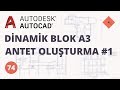 Yakın Kampüs - AutoCAD Ders 74 - Dinamik Blok A3 Antet Oluşturma - 1