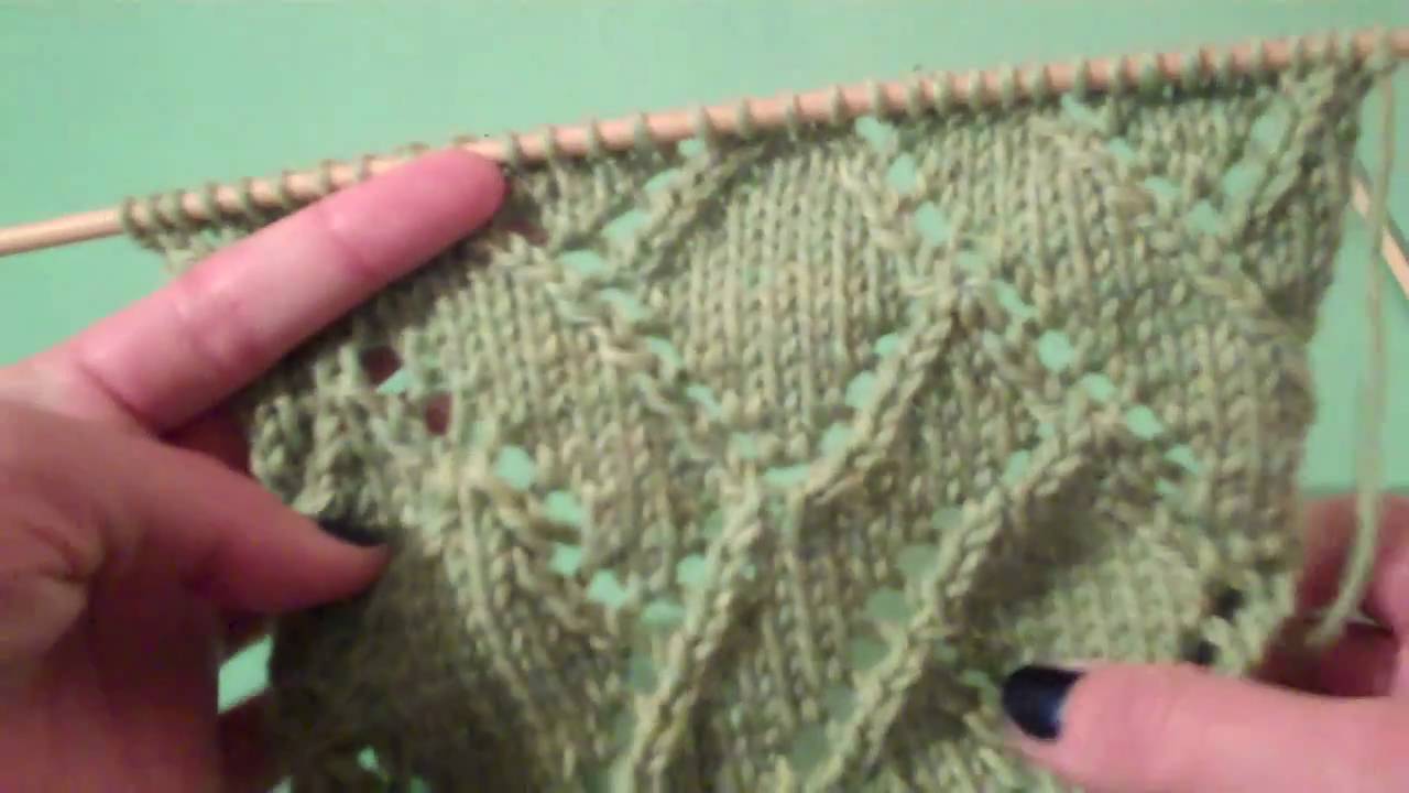 How to Knit the Diagonal Eyelet Mosaic Pattern from Vogue ...