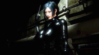 Resident Evil 2 Remake Ada Big Size Black Latex Suit Costume Biohazard 2 Mod 4K