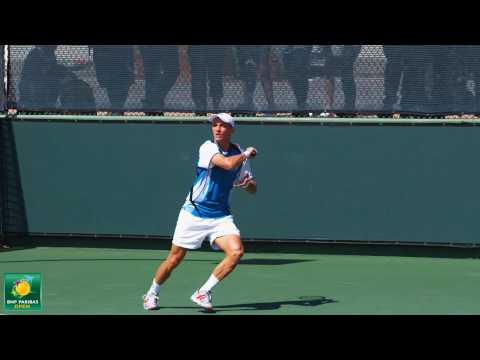 Nikolay ダビデンコ Warming Up in Slow Motion HD -- Indian Wells Pt 02