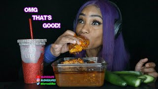 Rotisserie Chicken, Cubers And Peppers In Smackalicious Blove Sauce Asmr