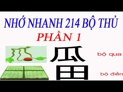 214 BỘ THỦ CHỮ HÁN : PHẦN 1