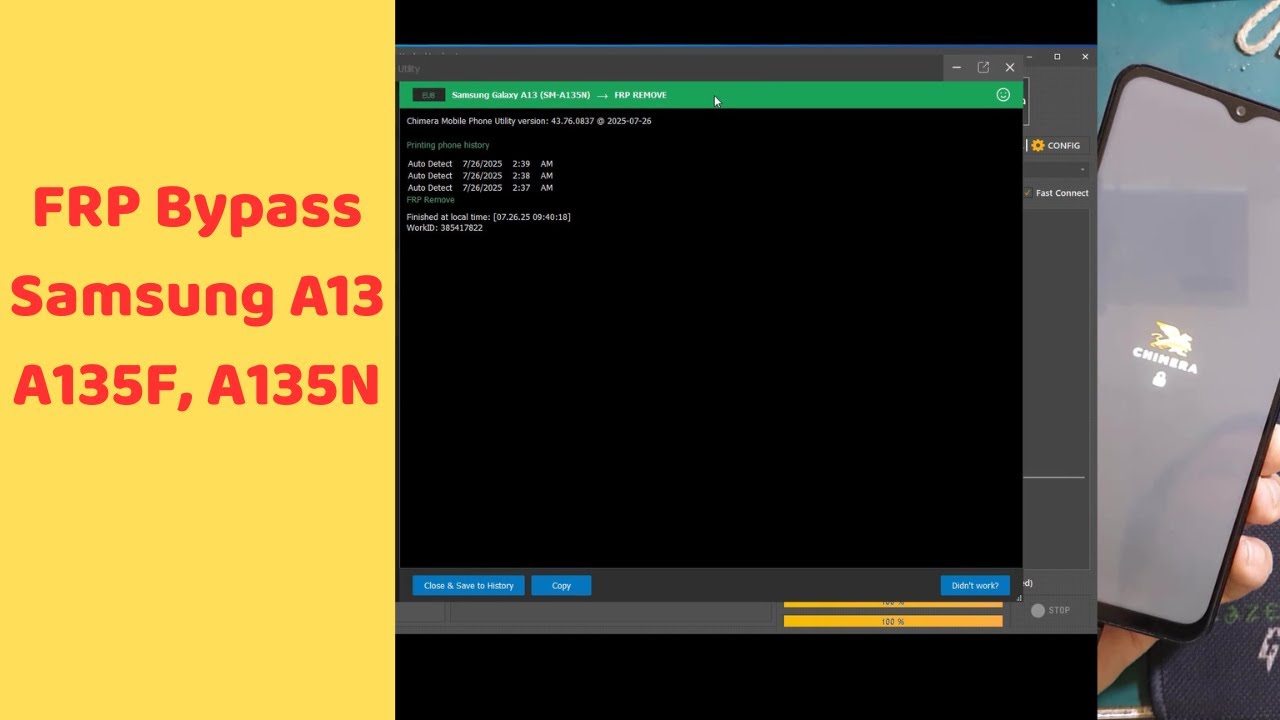 FRP Bypass Samsung A13 (A135F, A135N) FRP Bypass Samsung A13 (A135F, A135N)