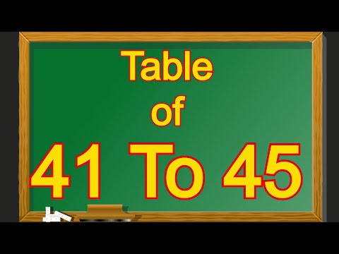 Table of 41 to 45 | 41 se 45 tak Table | Learn Multiplication Tables of 41 to 45 | 41 to 45 Table