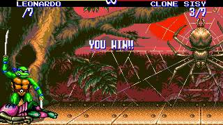 Teenage Mutant Ninja Turtles - Tournament Fighters Sega Smd 8 Difficulty - Real-Time Playthrough