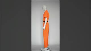Luigi Prison Uniform V Neck Work Jumpsuit Cosplay Costume