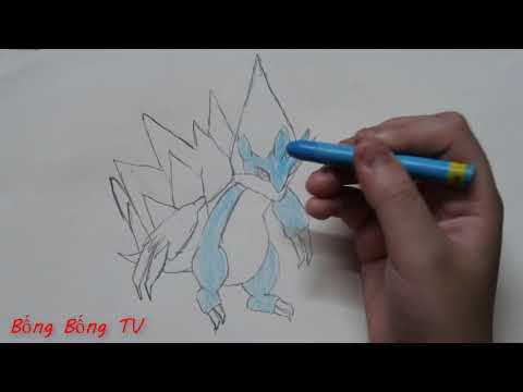 Bé Bống vẽ và tô màu Pokemon Sandpan dạng Aloha rất đẹp