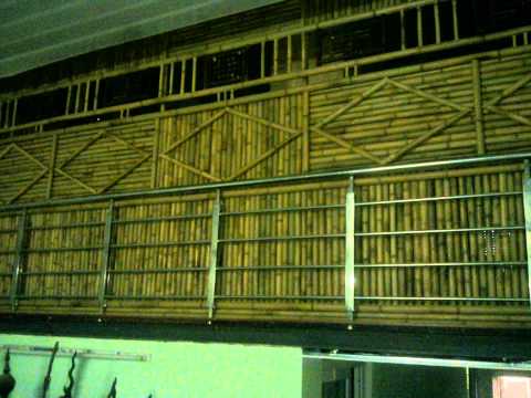 ốp tường tre trúc , dựng vách ngăn tre trúc , lợp lá cọ