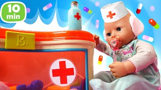 Видео Куклы Беби Бон — Лечим Уши И Купаемся В Ванне! Мультики Для Детей С Baby Born