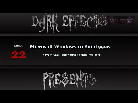 @Microsoft @Windows 10 Lesson 22 - Create New Folder missing from Explorer