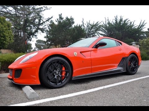 BrianZuk records a stunning wet red Ferrari 599 GTO with black wheels red