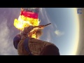 Skydivers Set Fire To Parachutes During Jump
