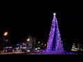 Видео Giant Xmas tree Night view, Sakhalin Russia 2010