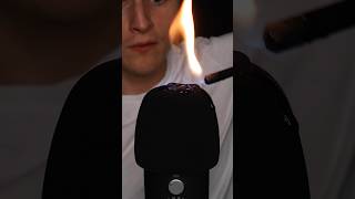 i lit my microphone on fire for ASMR…🔥 #shorts #asmr