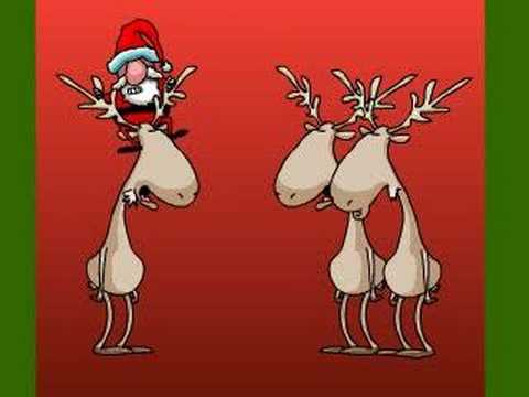 funny deer pictures. Christmas funny deer + Santa