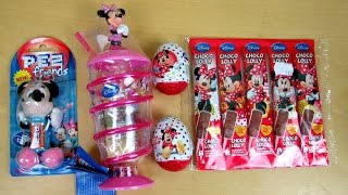 Disney Minnie Mouse Pez, Cup, Surpise Eggs & Chocolate Sticks