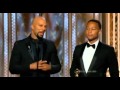 Prince presents the award "Best Original Song" to John Legend and Common | Golden Globe 2015