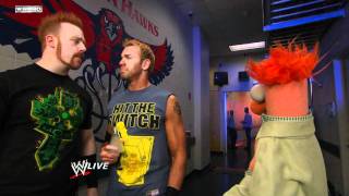 Raw - Sheamus comes to the defense of Beaker in the locker room