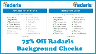 75% Off Radaris Background Checks