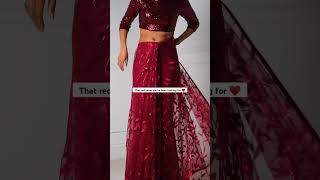 Red Sequin Saree Party Wear How To Wear Saree Red Saree Designs Farewell