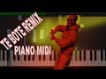 Te Bote Remix - Casper, Nio García, Darell, Nicky Jam, Bad Bunny, Ozuna-PIANO MIDI