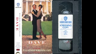 Opening To Dave Us Vhs 1993 Demo Screener