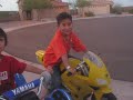Motorcycle (4 year old on ATV 12 volts versus 7 year old on Motorcycle 36 volts)