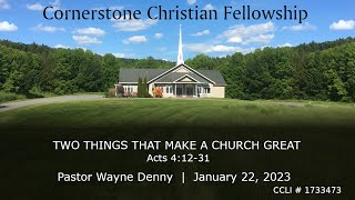 TWO THINGS THAT MAKE A CHURCH GREAT