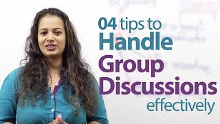 04 tips to handle Group Discussions effectively - Free English lessons
