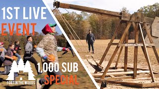 Trebuchet in action ! Our First Live Event! (1000 Sub Special) Pumkin Chunkin NC !!