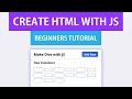 Create HTML with JS | createElement()
