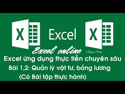 Excel ứng dụng thực tiễn, chuyên sâu Bài 1, 2