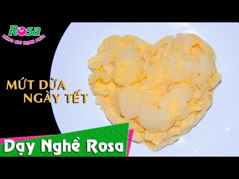 Mứt dừa non cách làm