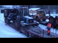 Volvo FH16 maskintrailer flyttar flissystem till norra Öland feb. 2011