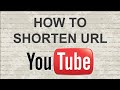 How to shorten Youtube URL