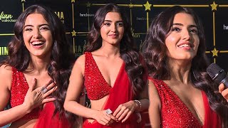 The Stunning Malvika Sharmas Cute And Amazing Rapid Fire At South Indian Movie Awards