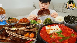 Asmr Mukbang Кимчи Ччиге, Тушеные Гигантские Говяжьи Ребрышки Корейская Домашняя Еда Принимать Пищу