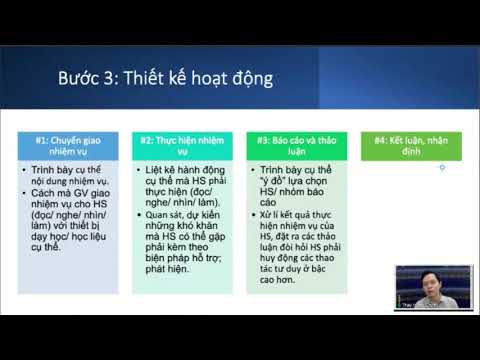 Bước 3: Thiết kế hoạt động trong tiến trình dạy học