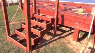 Pool Deck Building: Railing Posts & Stair Framing